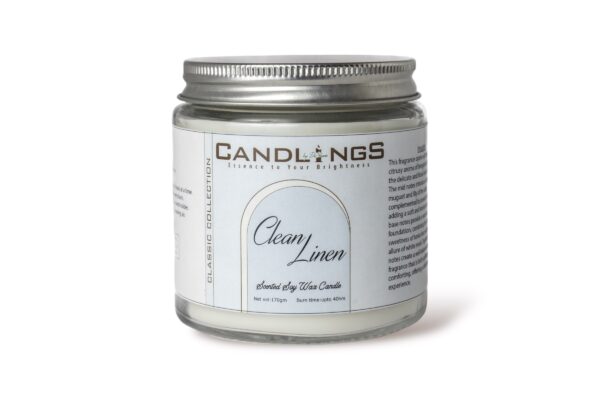 Clean Linen Scented Candle - Image 3