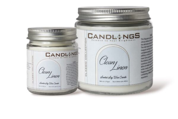 Clean Linen Scented Candle - Image 4