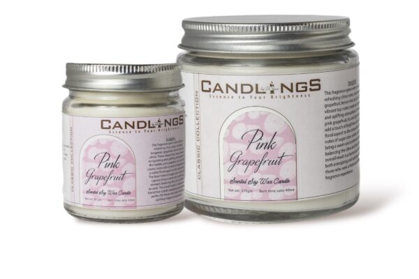 Pink Grapefruit Scented Candle - Image 3