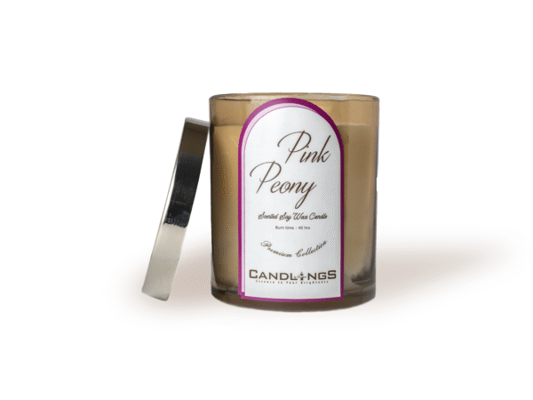Pink Peony Scented Candle - Image 3