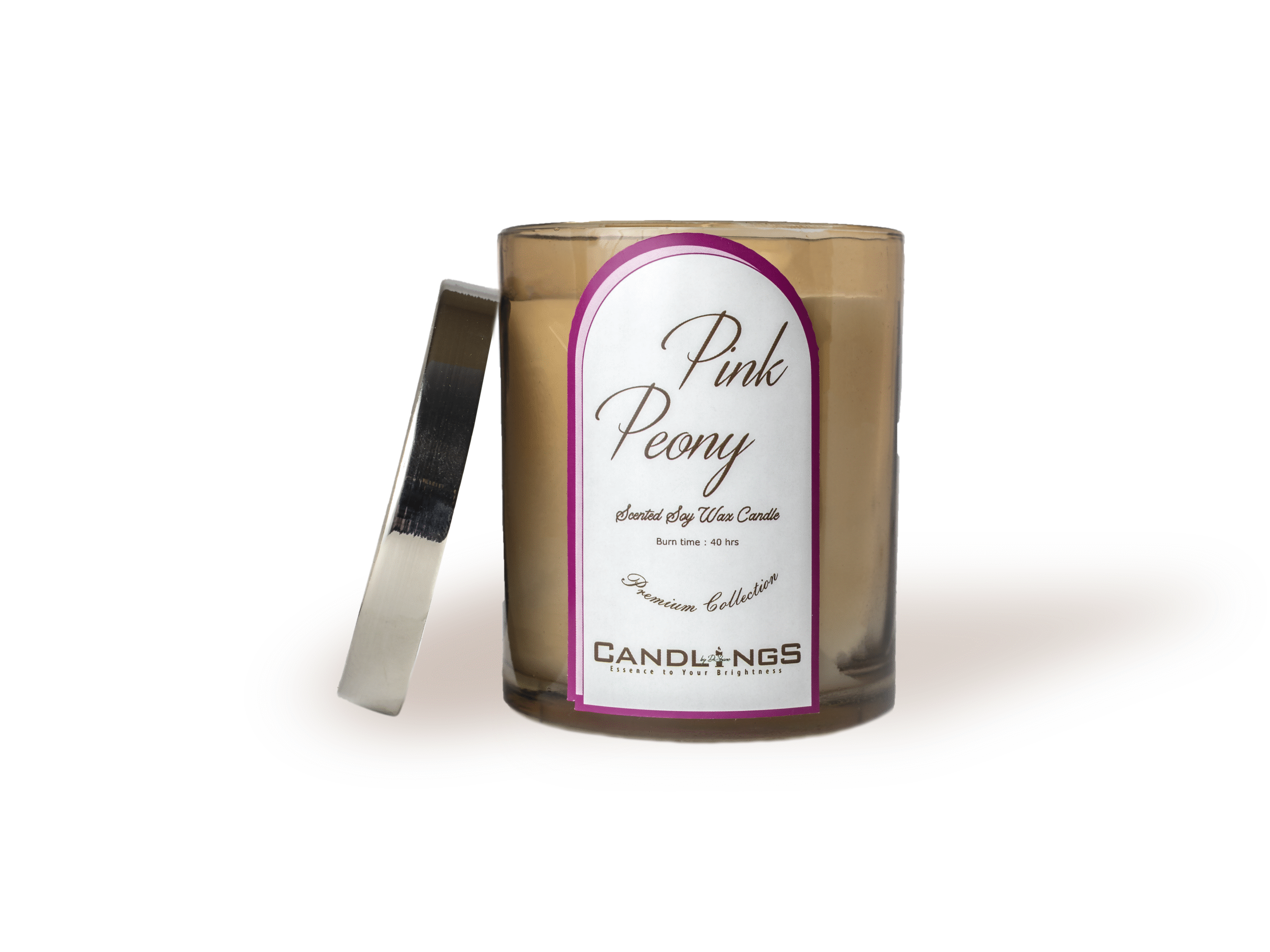 Pink Peony Scented Candle - Image 3
