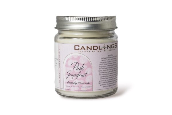 Pink Grapefruit Scented Candle - Image 2