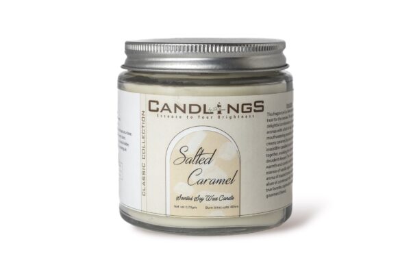 Salted Caramel Scented Candle - Image 4
