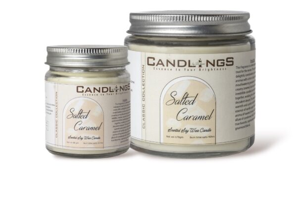 Salted Caramel Scented Candle - Image 3