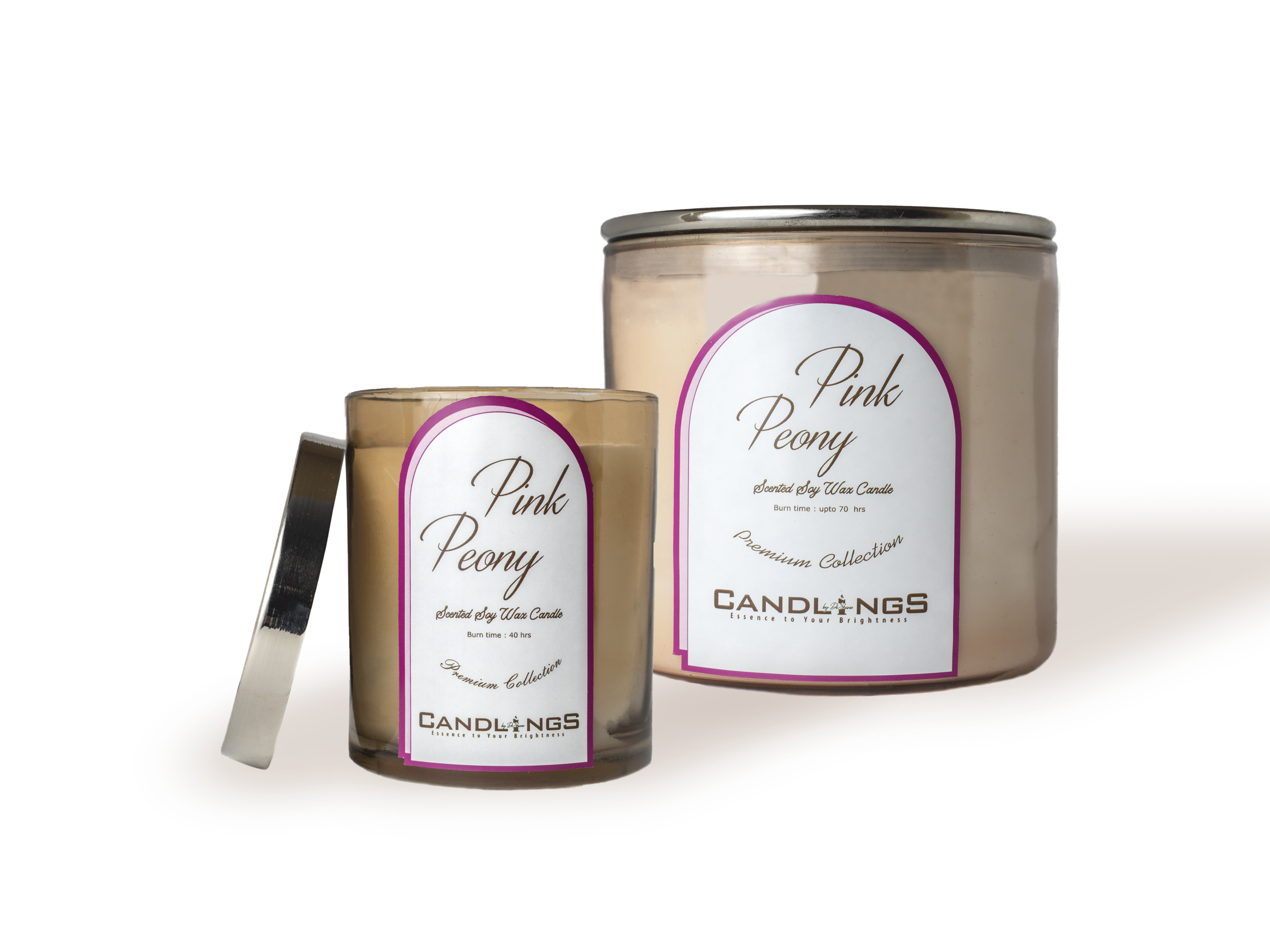Pink Peony Scented Candle - Image 4