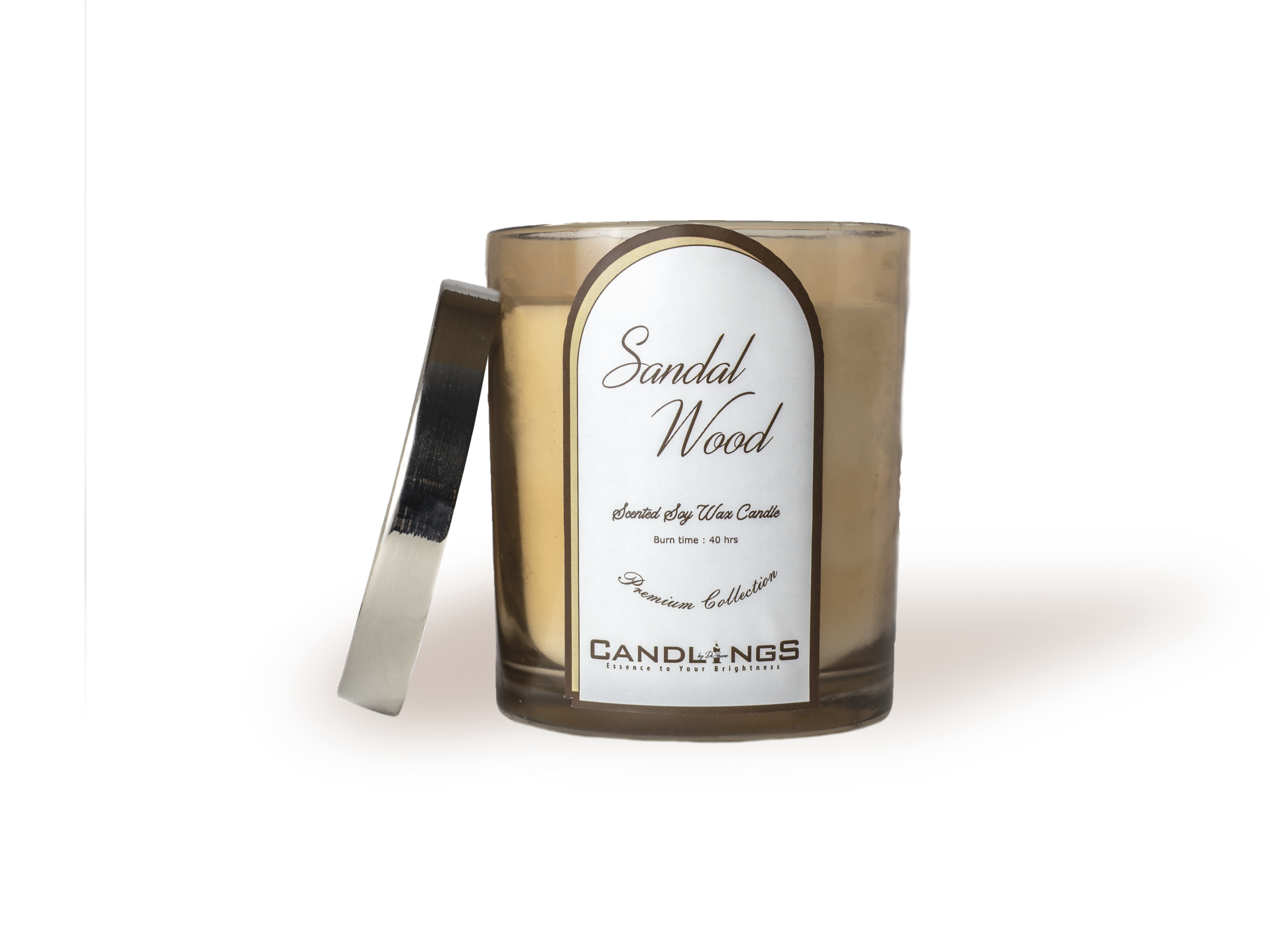 Sandalwood Scented Candle - Image 4