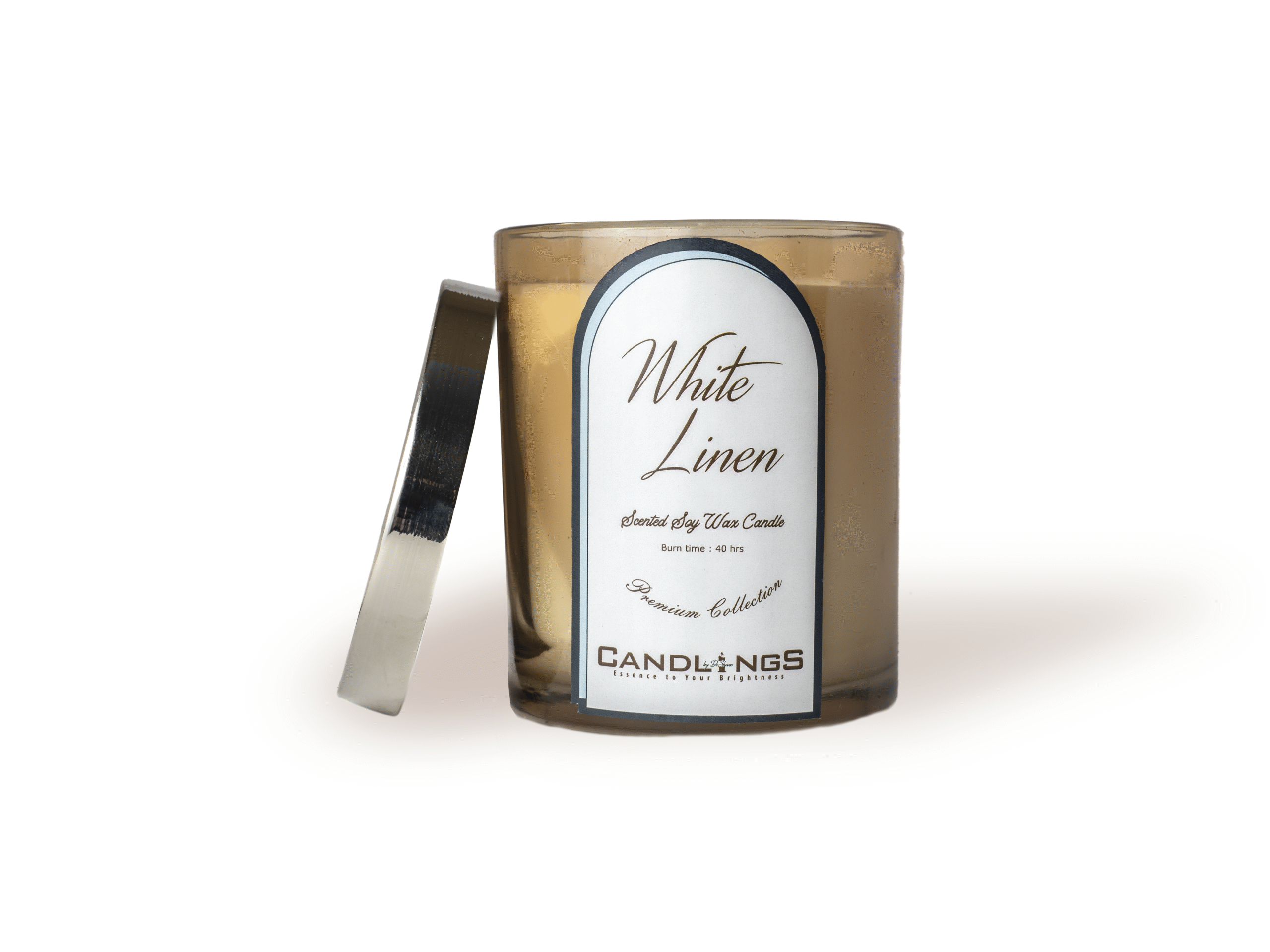 White Linen Scented Candle - Image 5