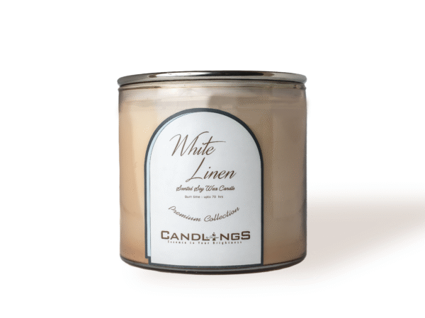 White Linen Scented Candle - Image 4