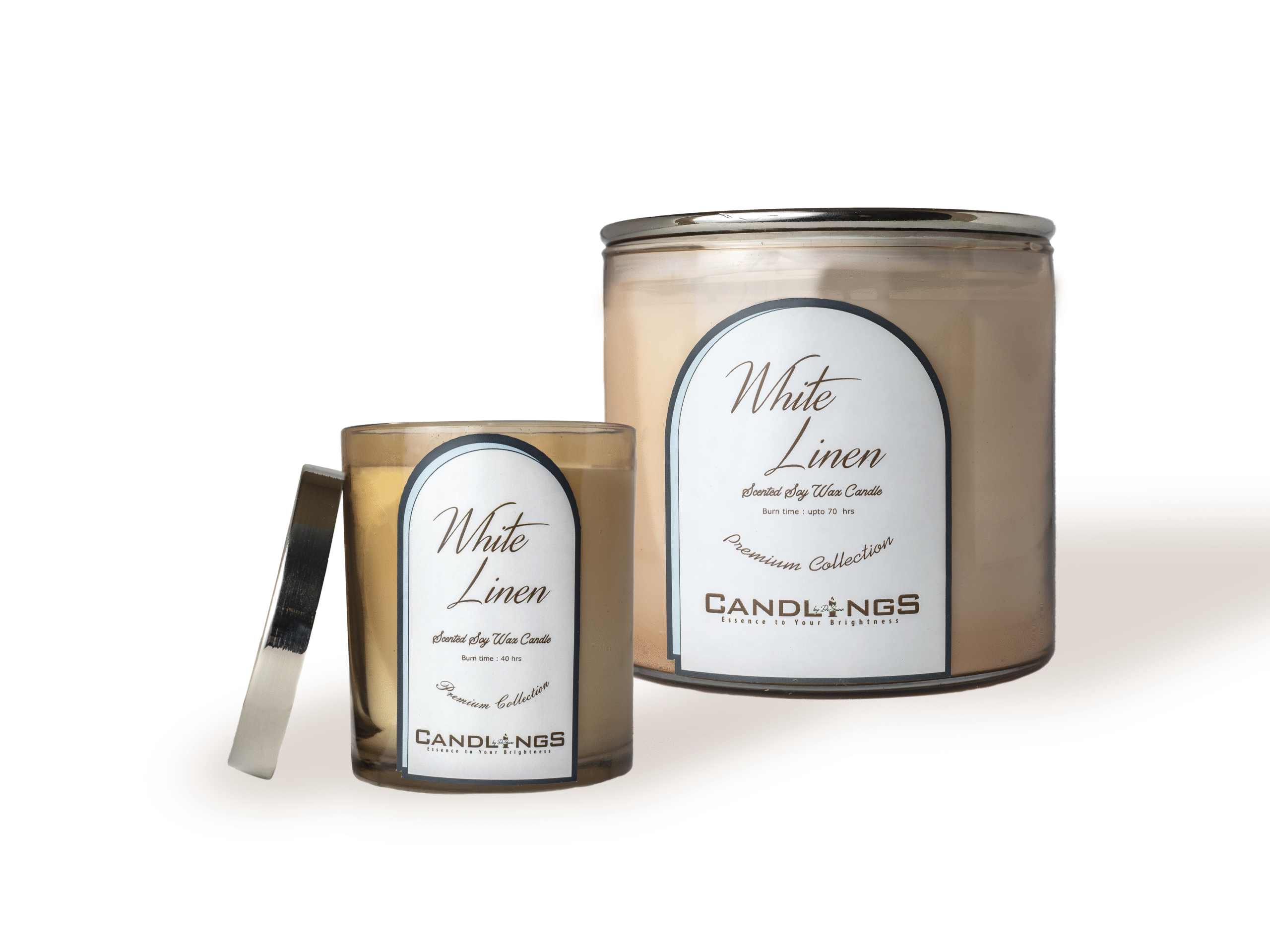 White Linen Scented Candle - Image 3